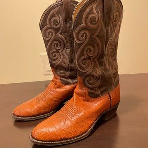 Dan Post Smooth Ostrich Made in USA 10.5D